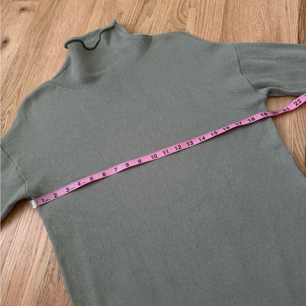 Aritzia Wilfred Merino Wool Sweater Dress Midi Mock Neck Slit Small - Picture 5 of 9
